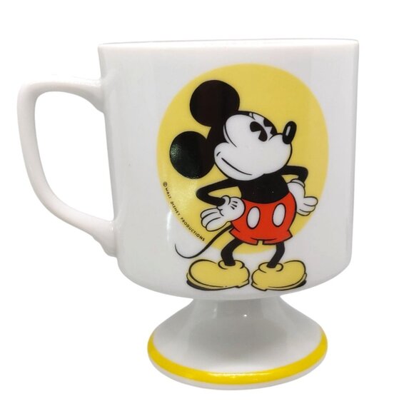 Walt Disney Productions Japan Mickey Mouse Footed Mug Cup Vintage 1970s - Picture 7 of 9